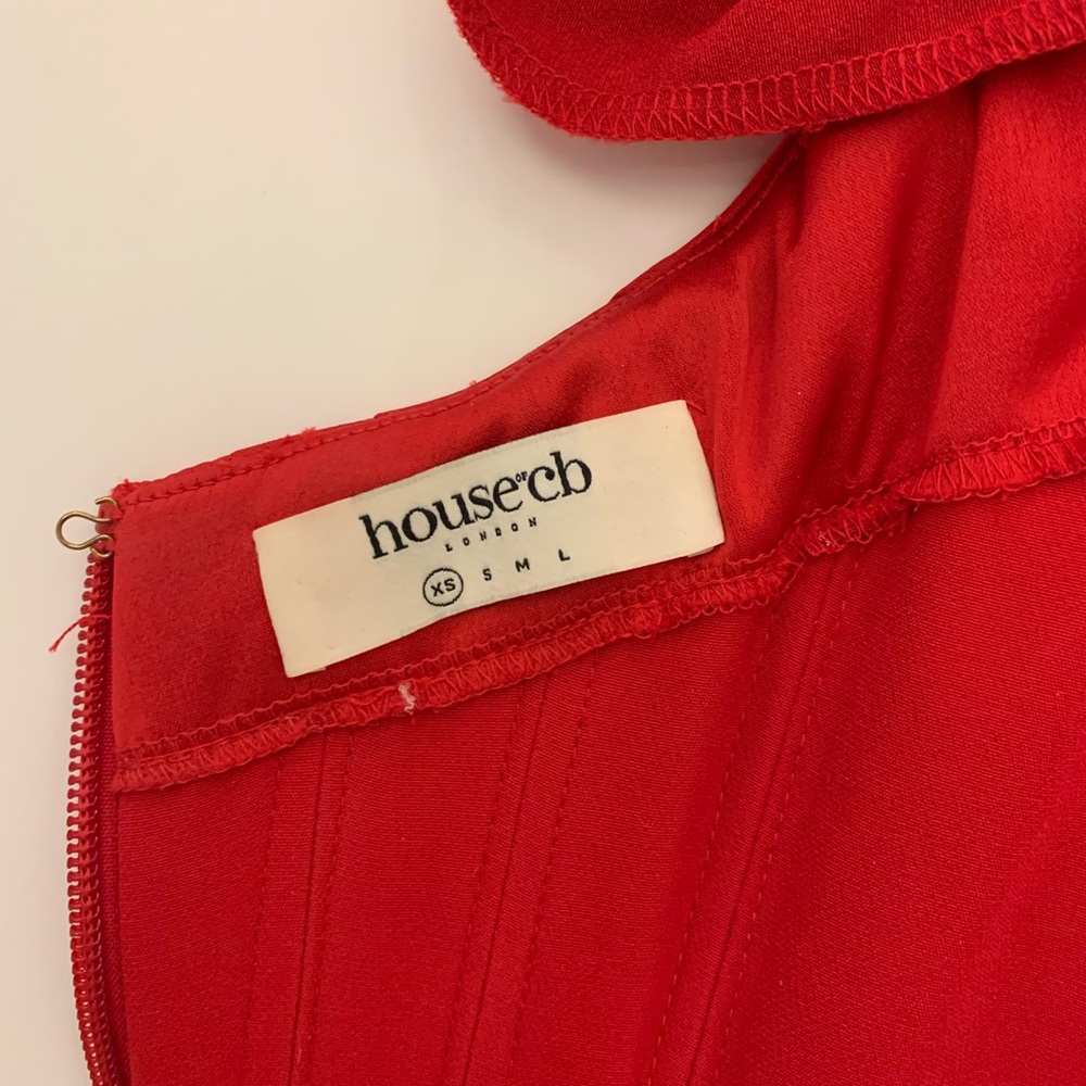 House of CB red satin corset top - Picture 3 of 4